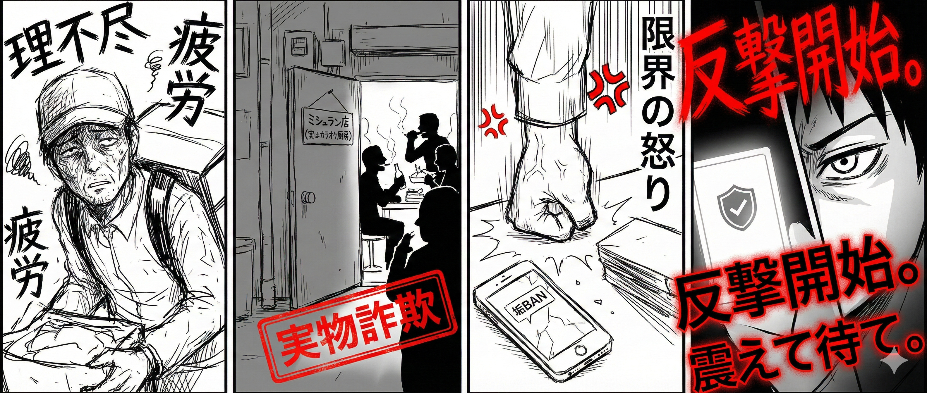 地獄の連鎖→拡散→団結→反撃 のイメージ