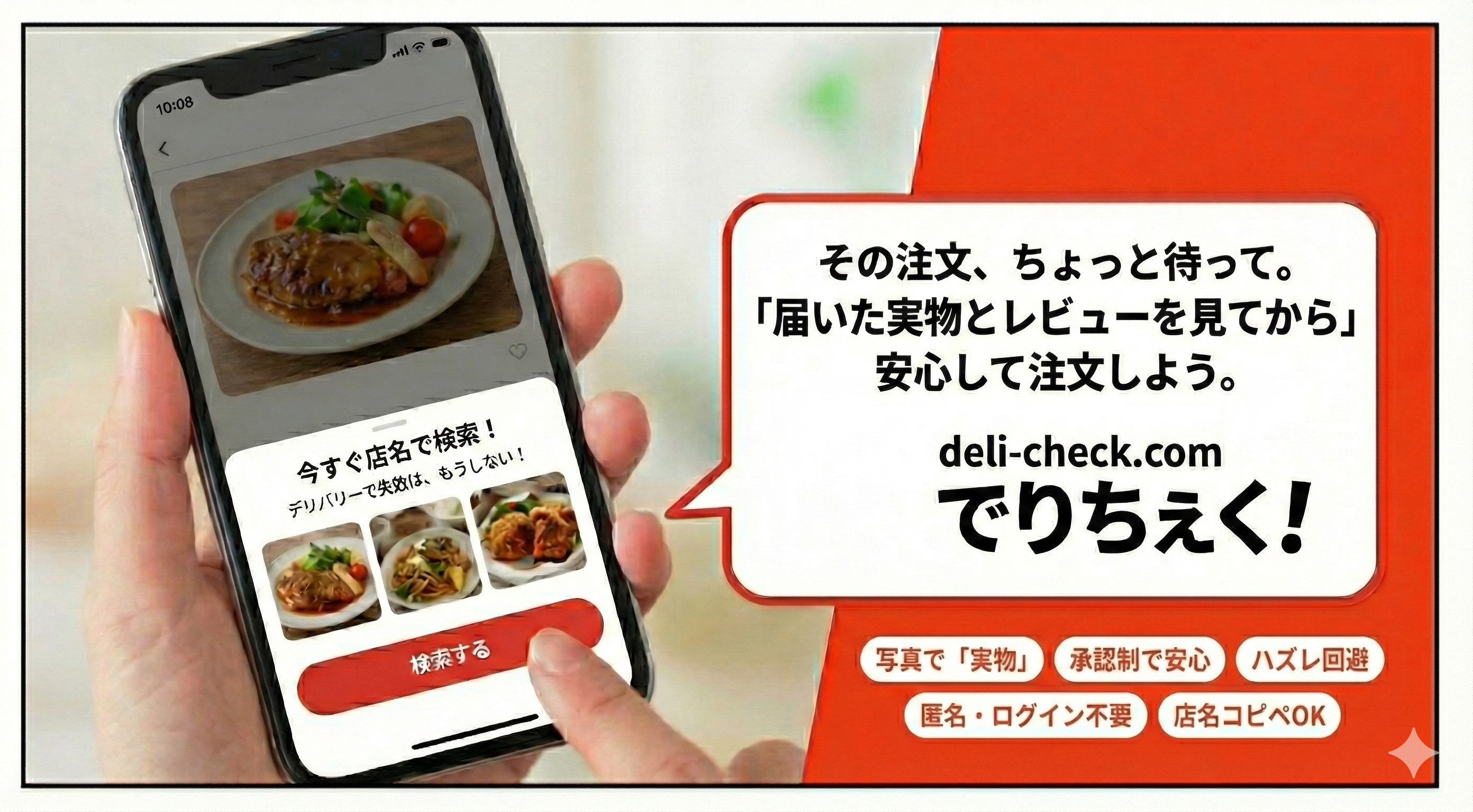 その注文、ちょっと待って。デリバリーチェック